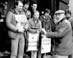 Back row from left Bert Sadoo and Sean Burrows<br>Front Adrian Clinton, Sam Summersgill, Wally Brett, and Tony Robbo (Robinson)